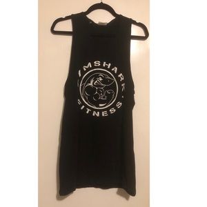 MEN- Black gymshark tank